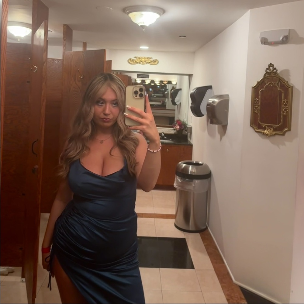 HELLO MOLLY FEELS ON REPEAT MAXI DRESS IN PETROL BLUE🖤
